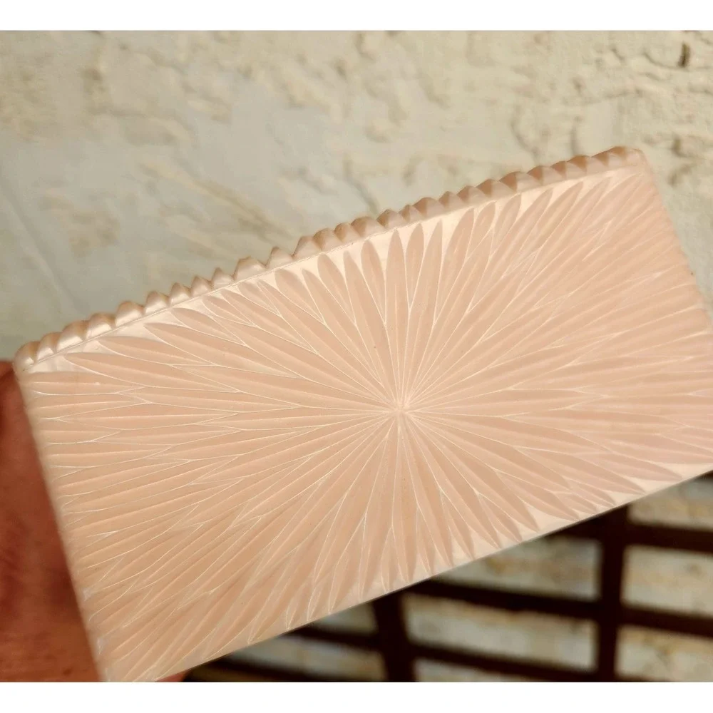 MCM Tissue Box Cover Baby Pink Starburst‎ Acylic Dispenser Celebrity Inc Kleenex